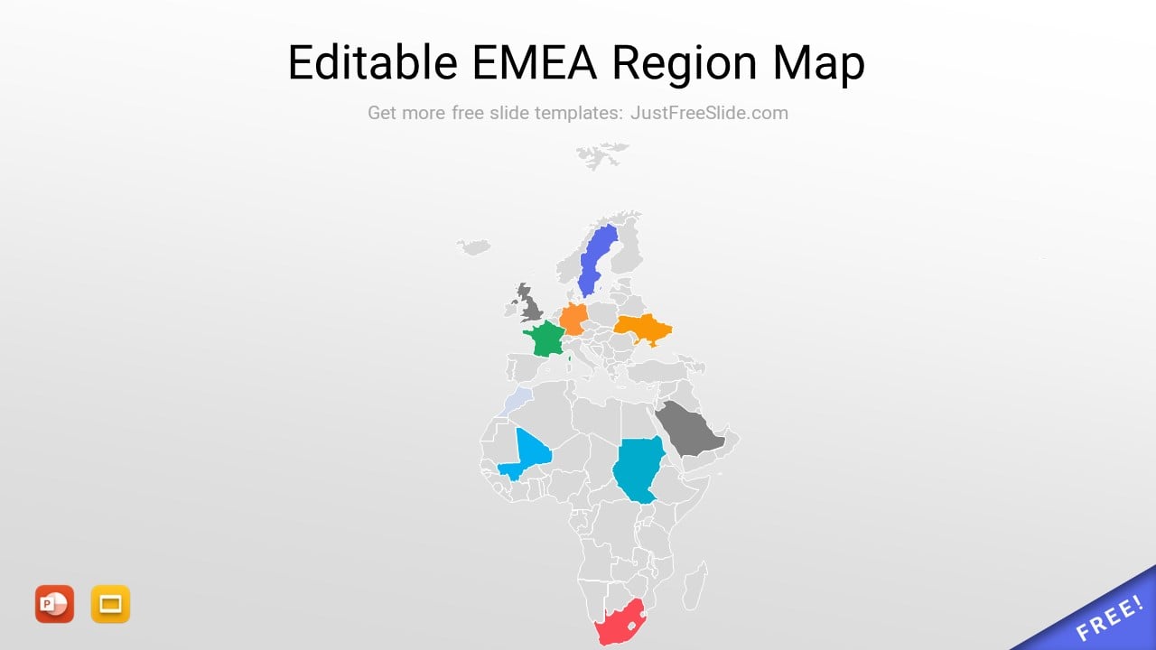 Editable EMEA Region Map