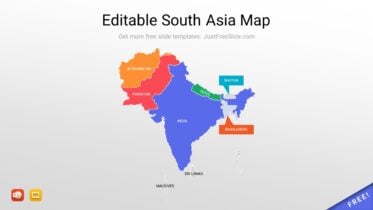 Free Editable South Asia Map for PowerPoint