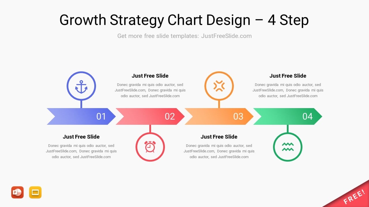Growth Strategy Chart Design – 4 Step