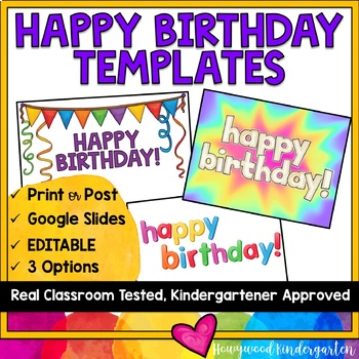 Happy Birthday Templates in Google Slides