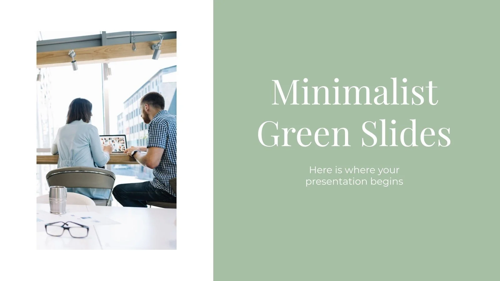 Minimalist Green Slides Template