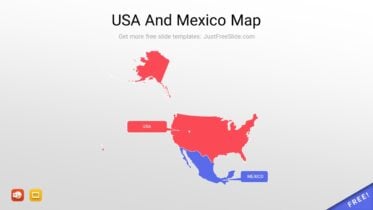 Vector USA And Mexico Map for PowerPoint