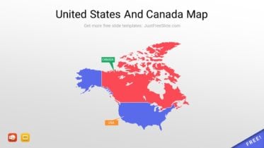 United States And Canada Map For PowerPoint