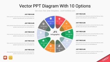 Vector PPT Diagram With 10 Options