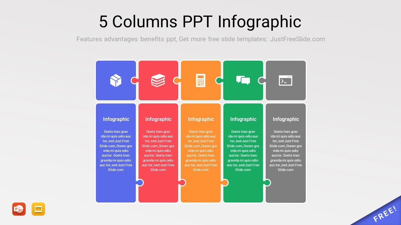 5 Columns PPT Infographic10