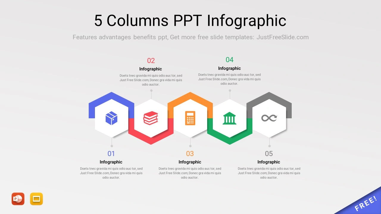 5 Columns PPT Infographic11