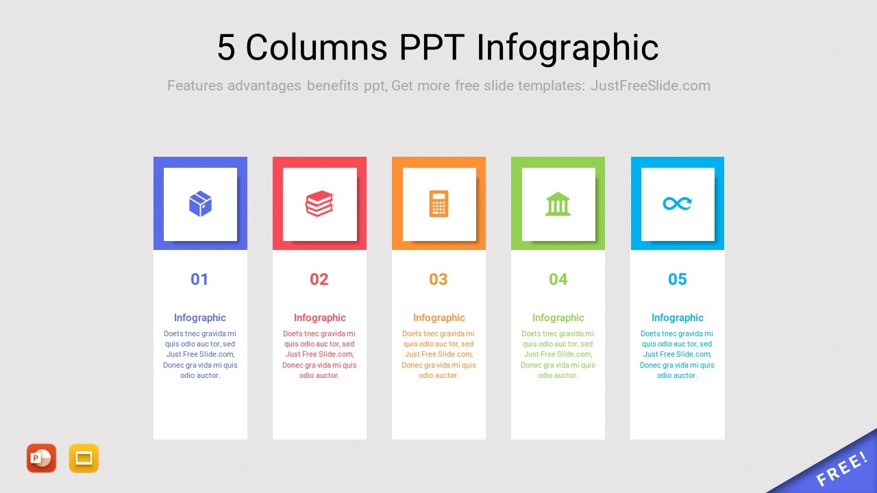 5 Columns PPT Infographic4