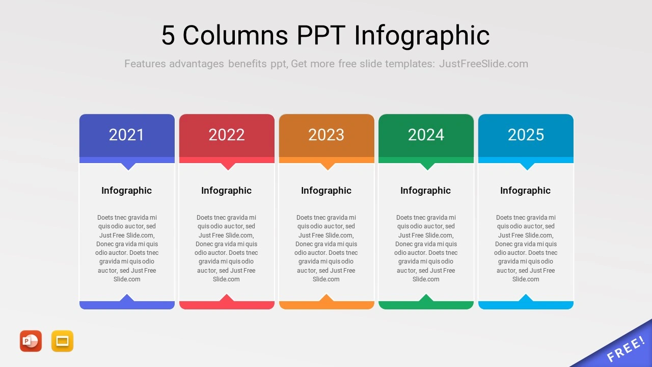 5 Columns PPT Infographic7