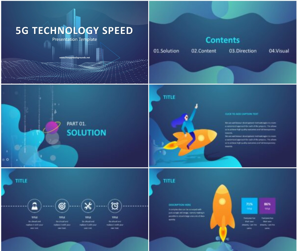 5G Technology Speed Presentation Template Preview