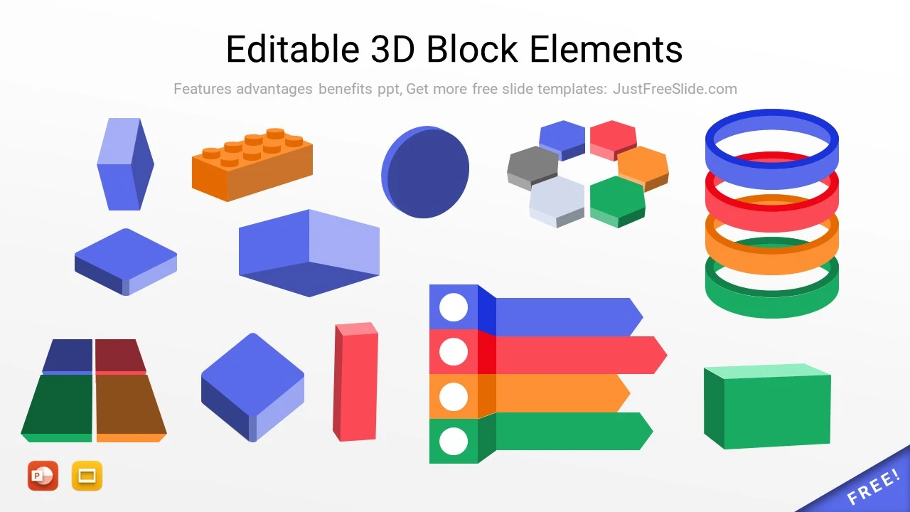 Editable ed blocks elements for PowerPoint