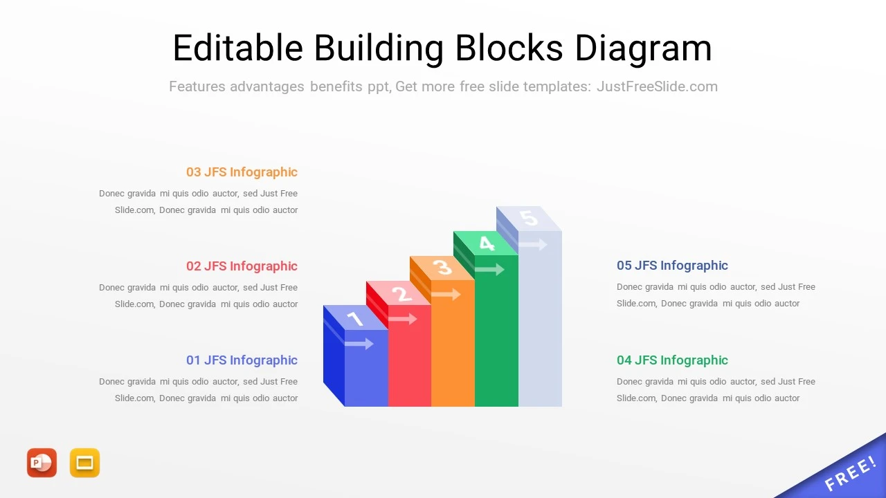 Editable Building Blocks PowerPoint Template