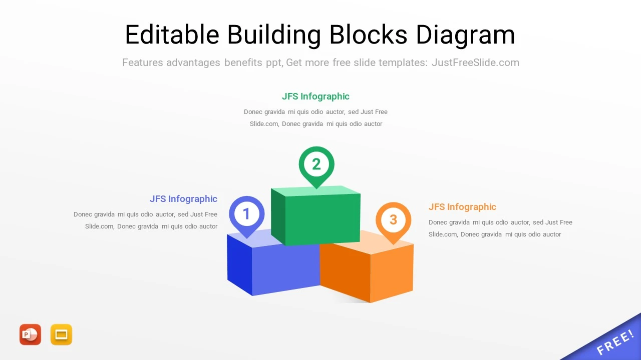 Editable Building Blocks PowerPoint Template