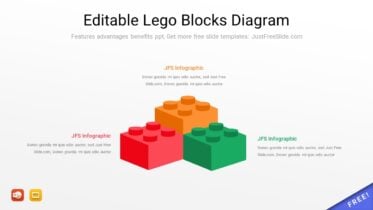 Editable Lego Blocks Diagram Slide1