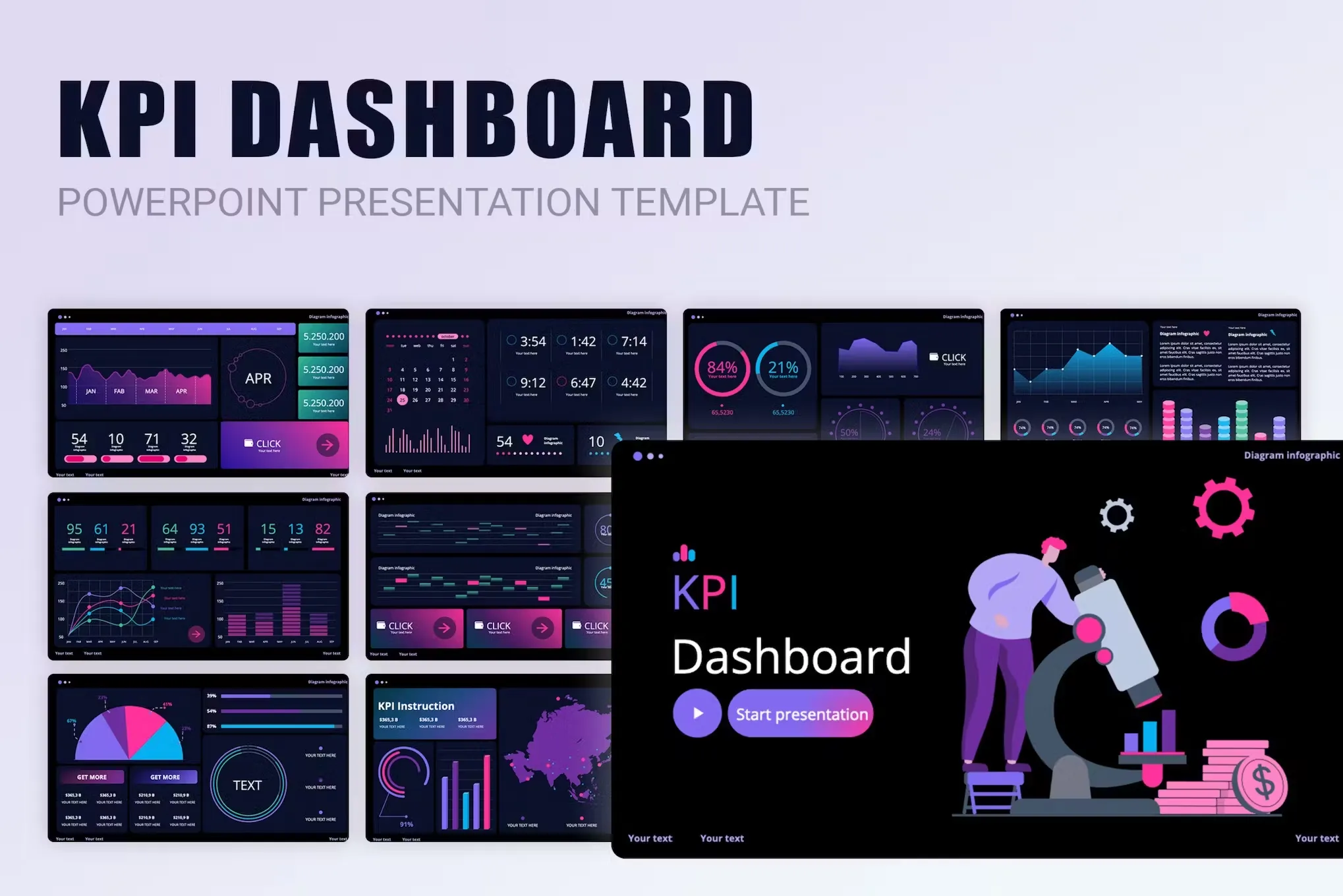 KPI Dashboard PowerPoint Template