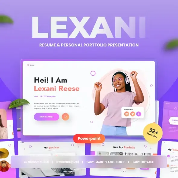 Lexani - Personal Portfolio Powerpoint Template