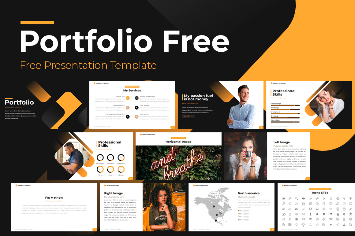 portfolio powerpoint presentation template free