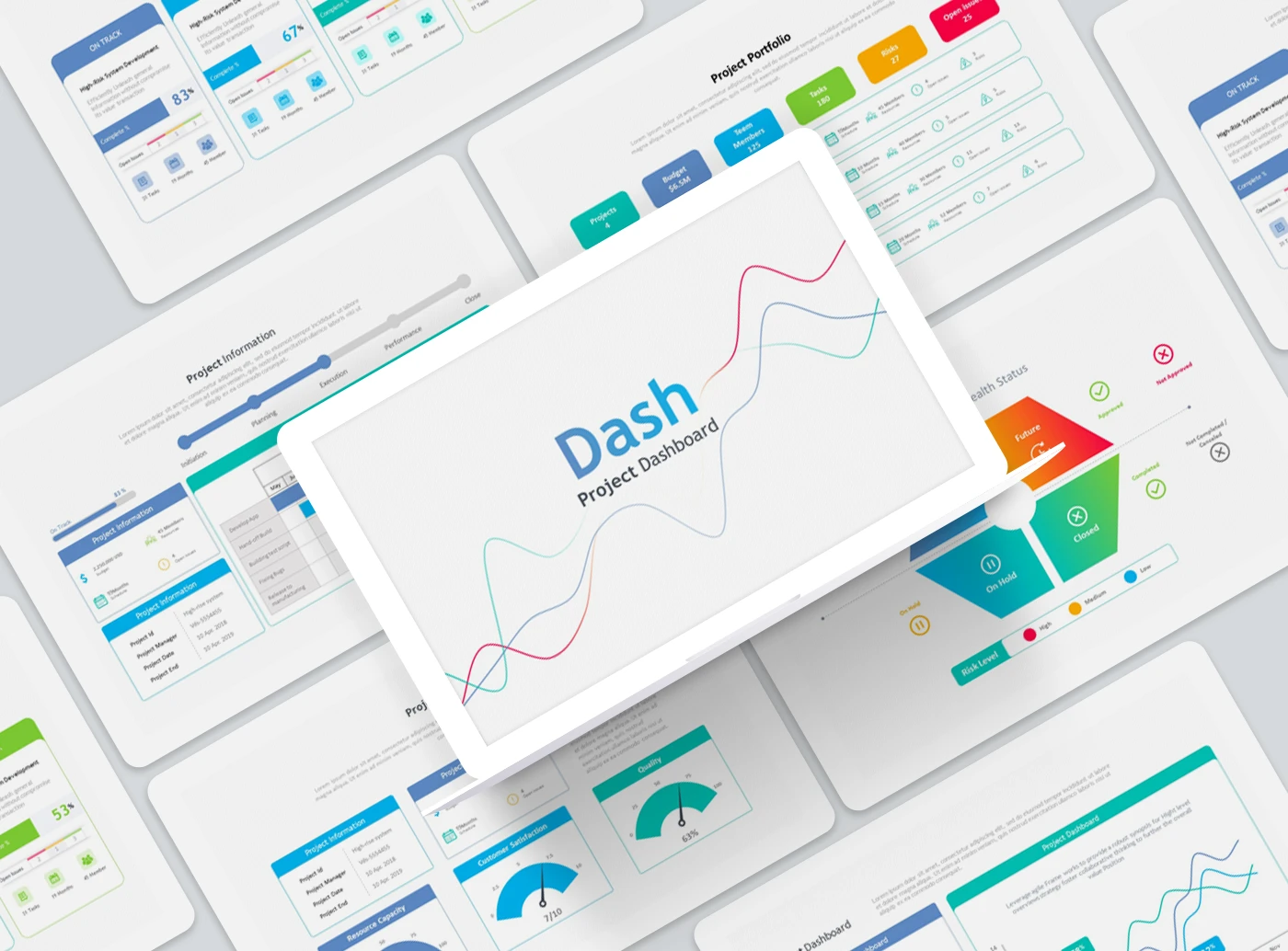 Free Project dashboard template for PowerPoint