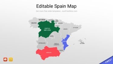 Free Editable Spain Political Map