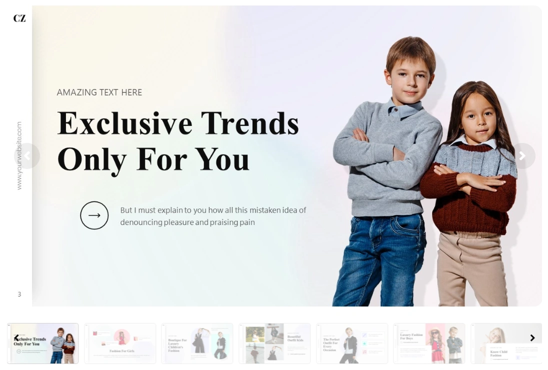 Kids Collection Free Fashion PowerPoint Template