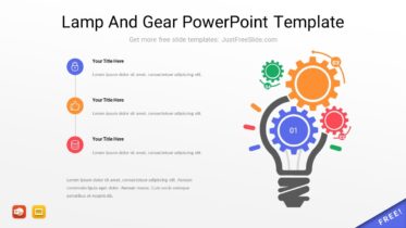 Lamp And Gear PowerPoint Template