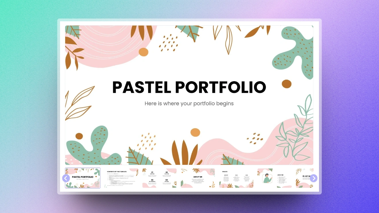 Pastel Portfolio Free Presentation Template