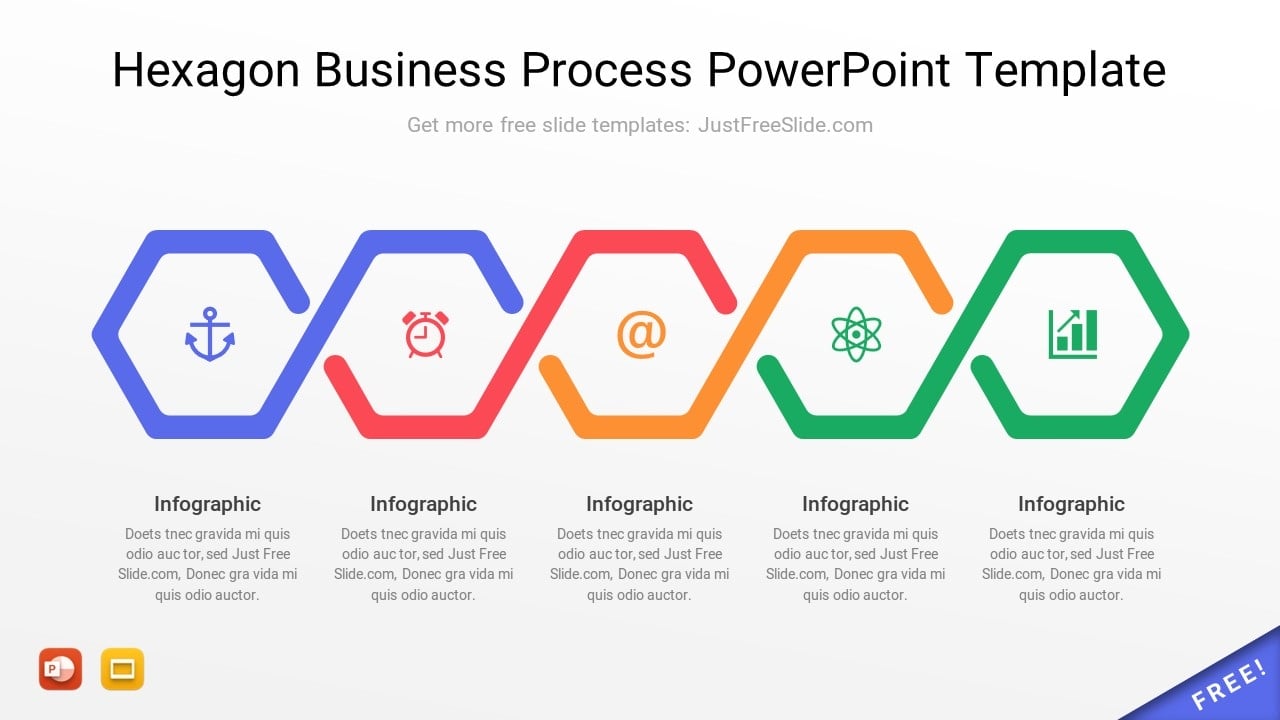 Free Hexagon Business Process PowerPoint Template