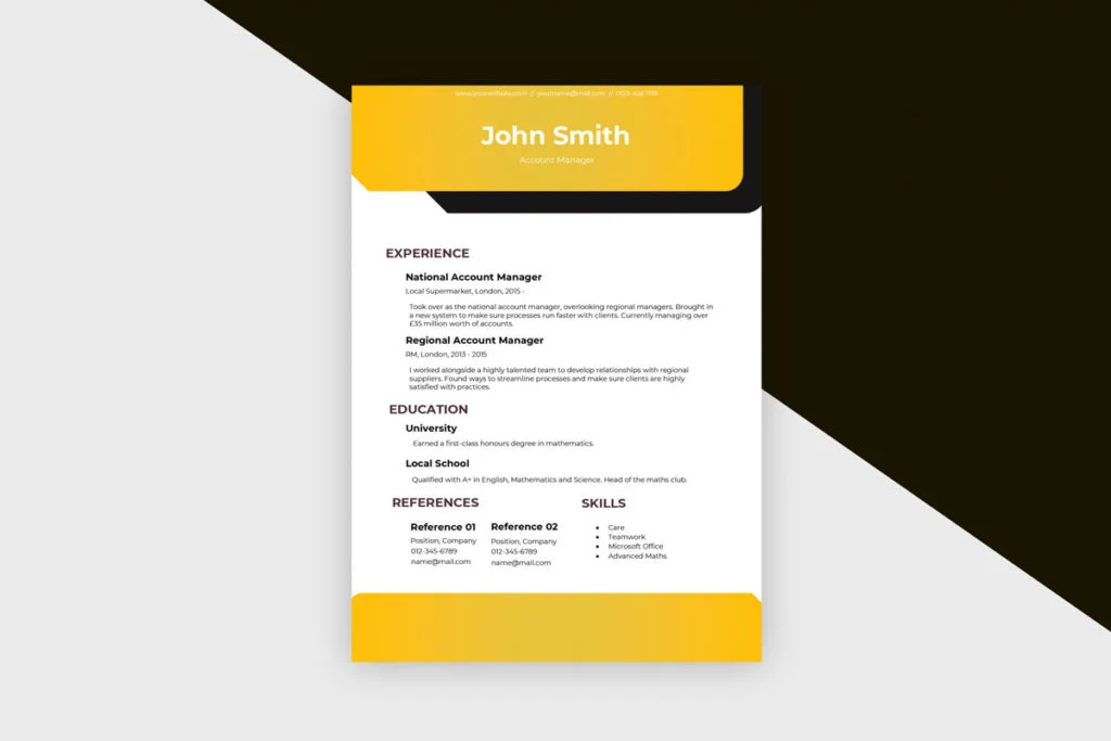 Resume Account Manager II Template