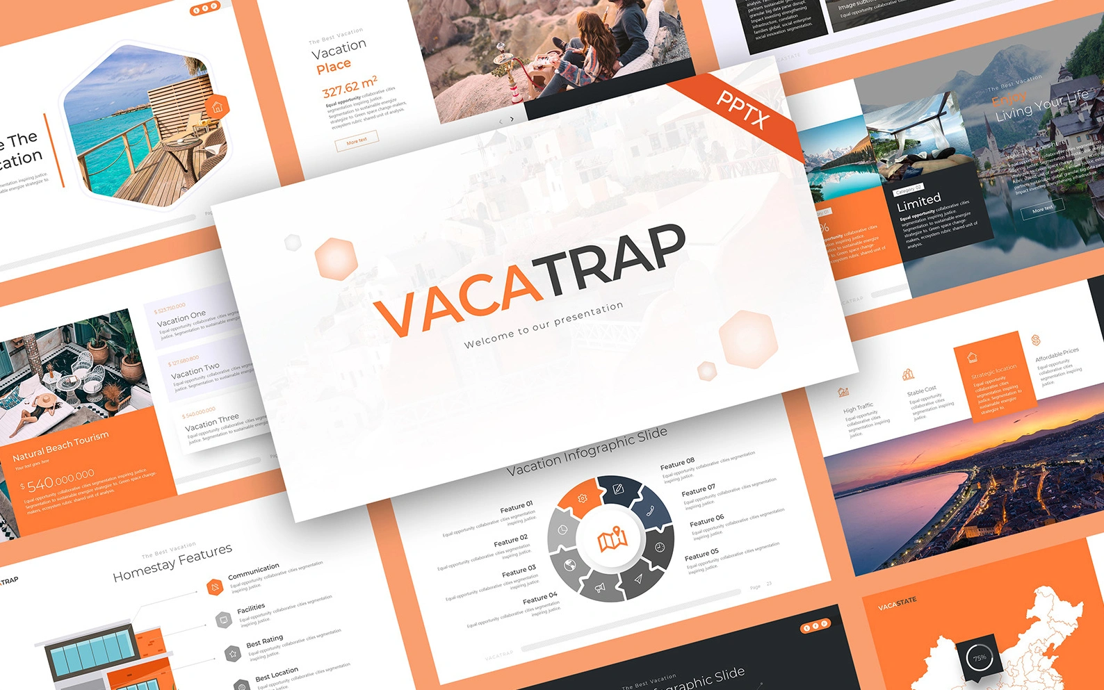 VacaTrap Vacation Travel PowerPoint Template