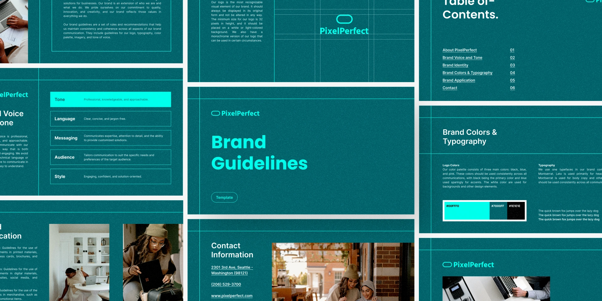 Brand Guidelines Template by Design18th (9 Screens)