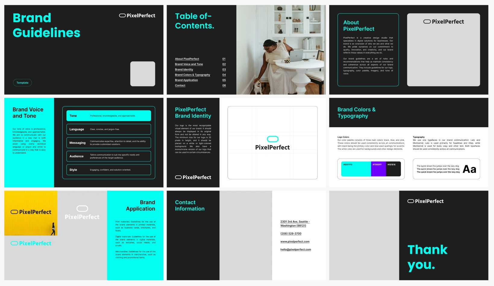 Cyan Brand Guidelines Template