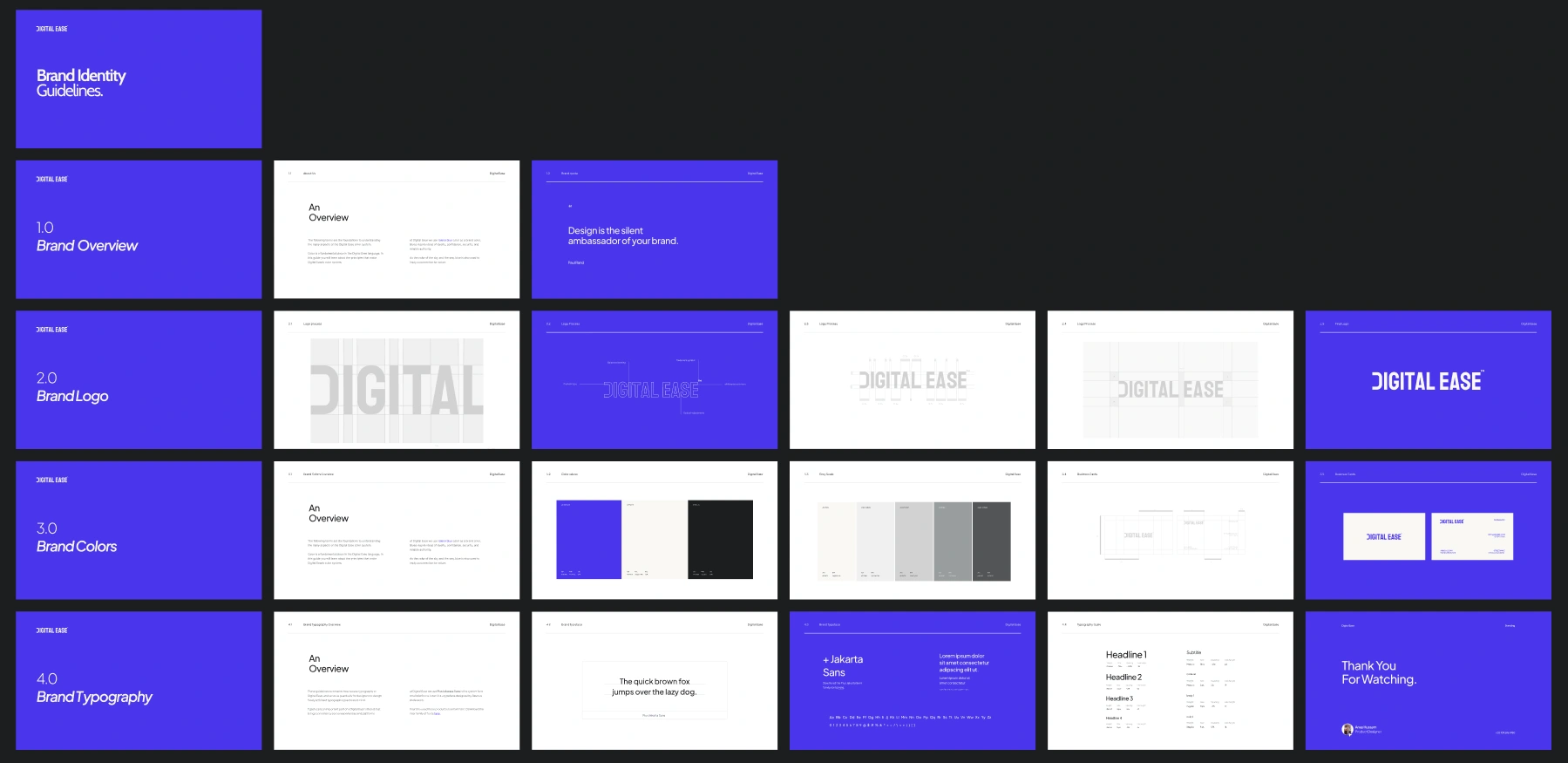 Digital Ease – Free Visual Identity Guidelines Template