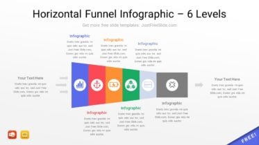 Free Horizontal Funnel Infographic – 6 Levels PowerPoint Template
