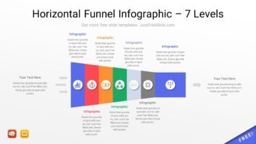 Horizontal Funnel Infographic for PowerPoint – 7 Levels
