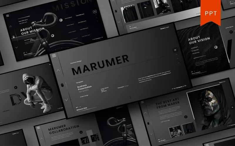 A Preview of Marumer template – Art Business PowerPoint Template