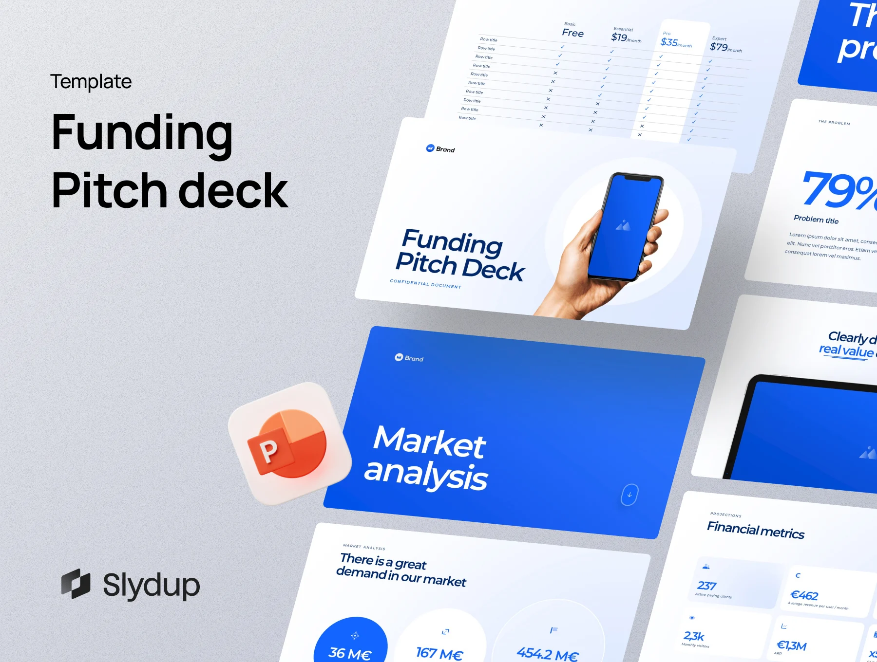 Funding Pitch Deck PowerPoint template