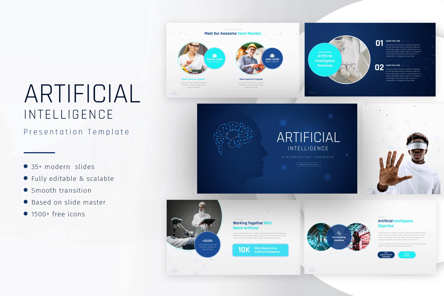 Free Artificial Intelligence Presentation Template for PowerPoint and Google Slides