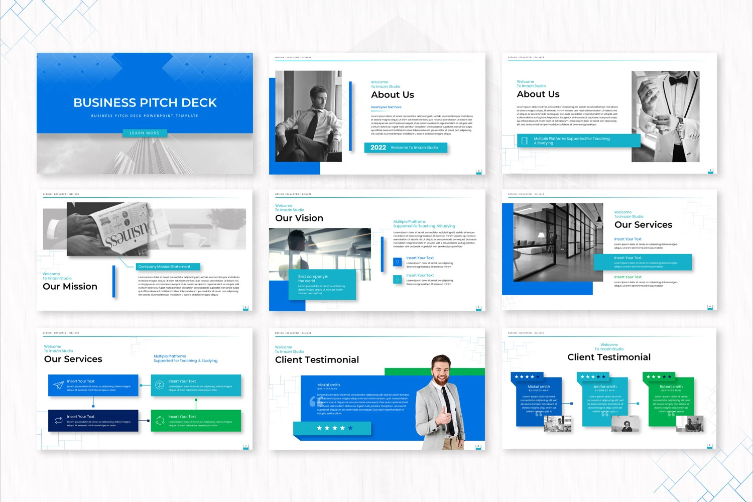 Free Business Pitch Deck Presentation Template