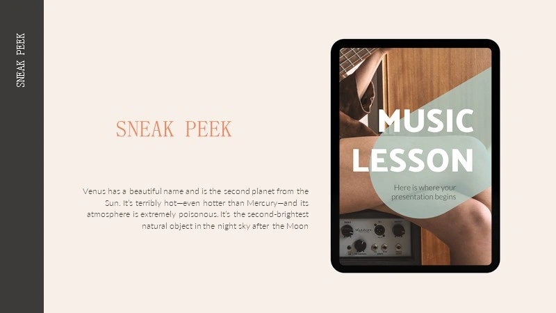 Free Guitar Music Lesson PowerPoint Template2 44