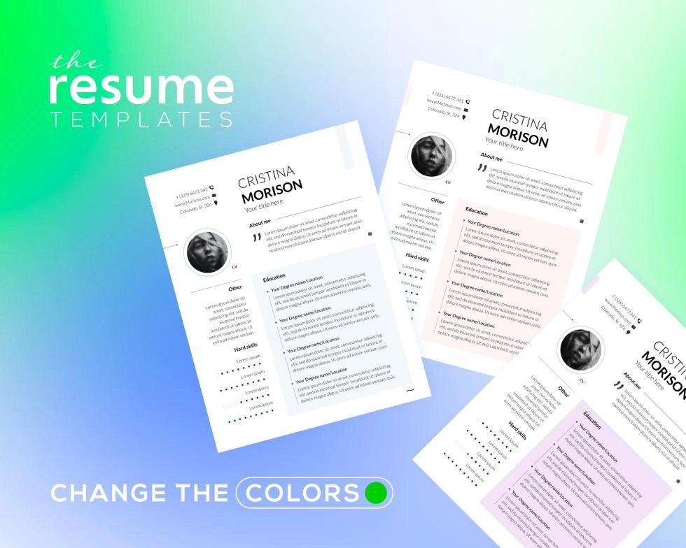 Free Simple Bright White Resume Template for Google Docs