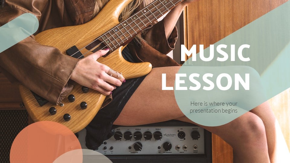 Free Guitar Music Lesson PowerPoint Template