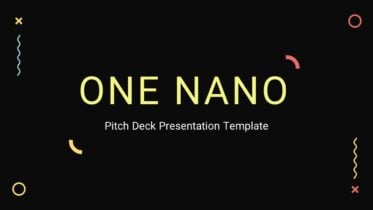 ONE NANO Pitch Deck Presentation Cover Slide