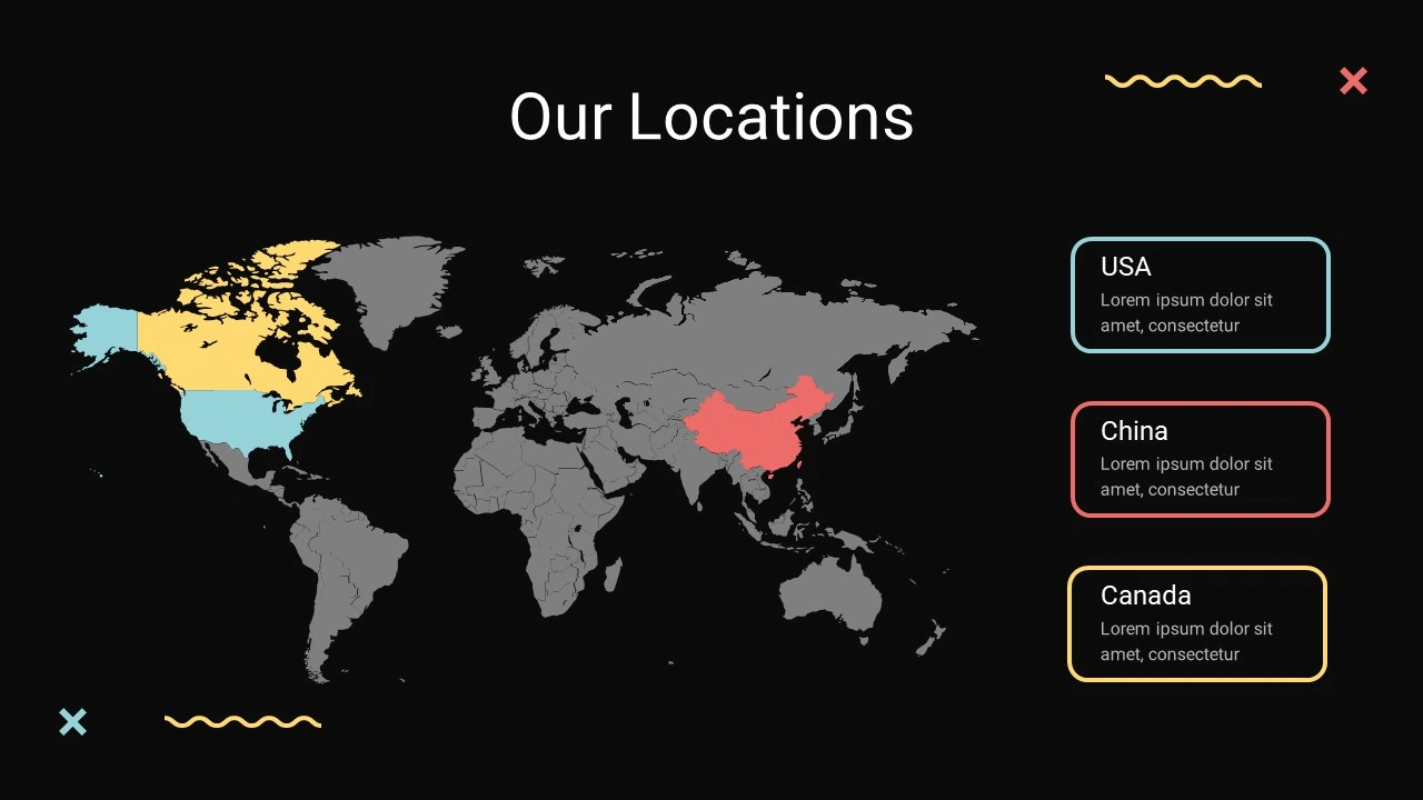 Our locations slide design