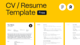 CV Resume Template Free