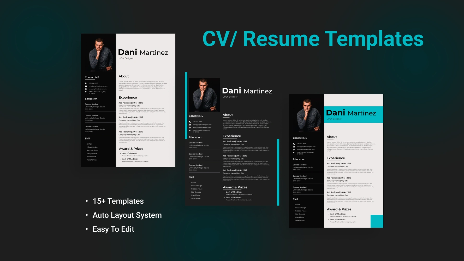 Resume / CV Templates Kit by Shazzade
