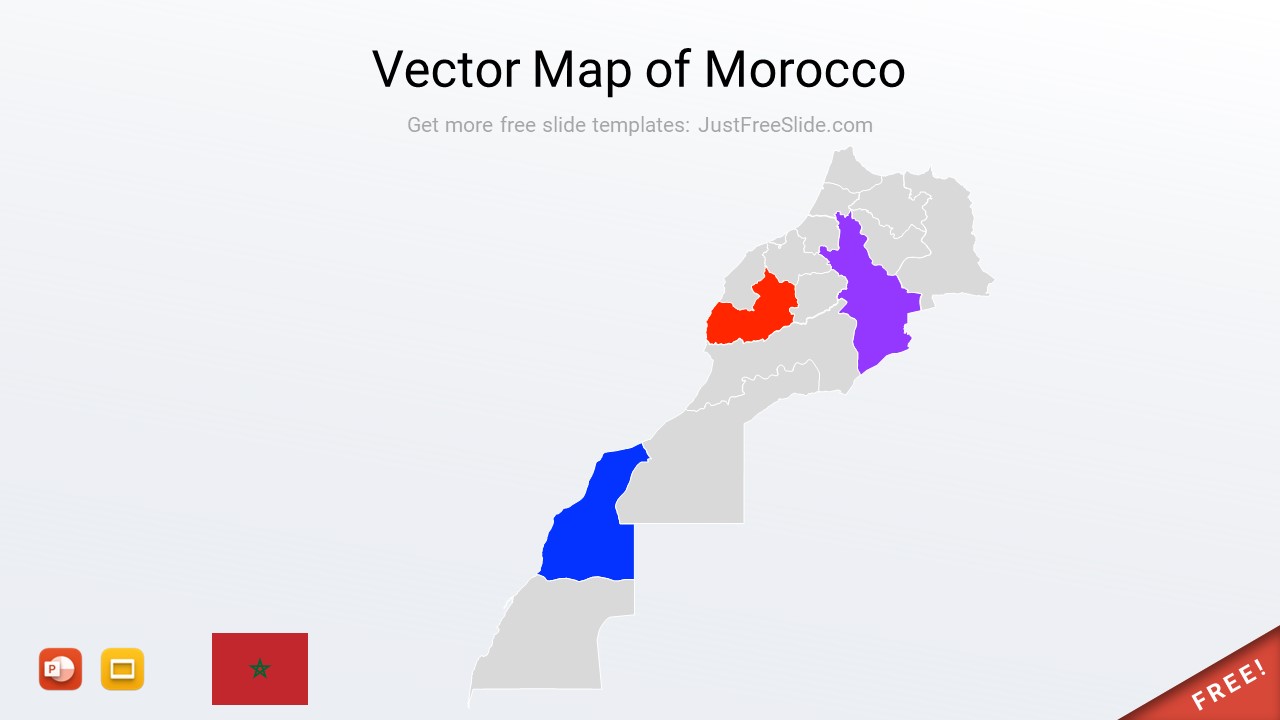 Free Vector Map of Morocco