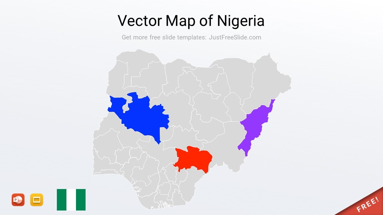 Vector Nigeria Map for PowerPoint