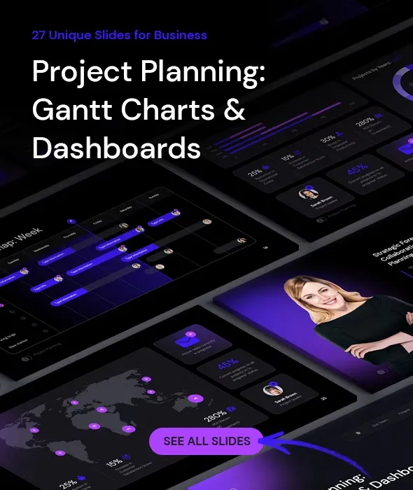 Gantt Charts Dashboards for PowerPoint1