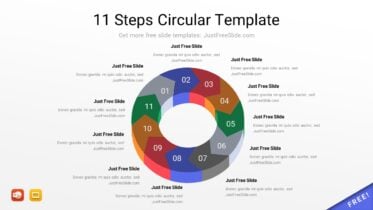 11 Steps Circular PPT Template