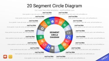 20 Segment Circle Diagram PPT Template