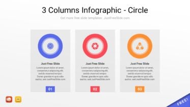 3 Columns Infographic Circle